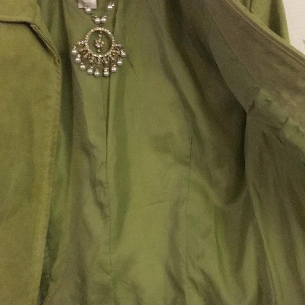 Coldwater Creek Olive Green Suede Jacket - Picture 5 of 6